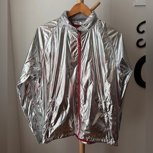 Omega Metallic Silver Timekeeper Jacket Hooded Men’s Size Medium London 2012